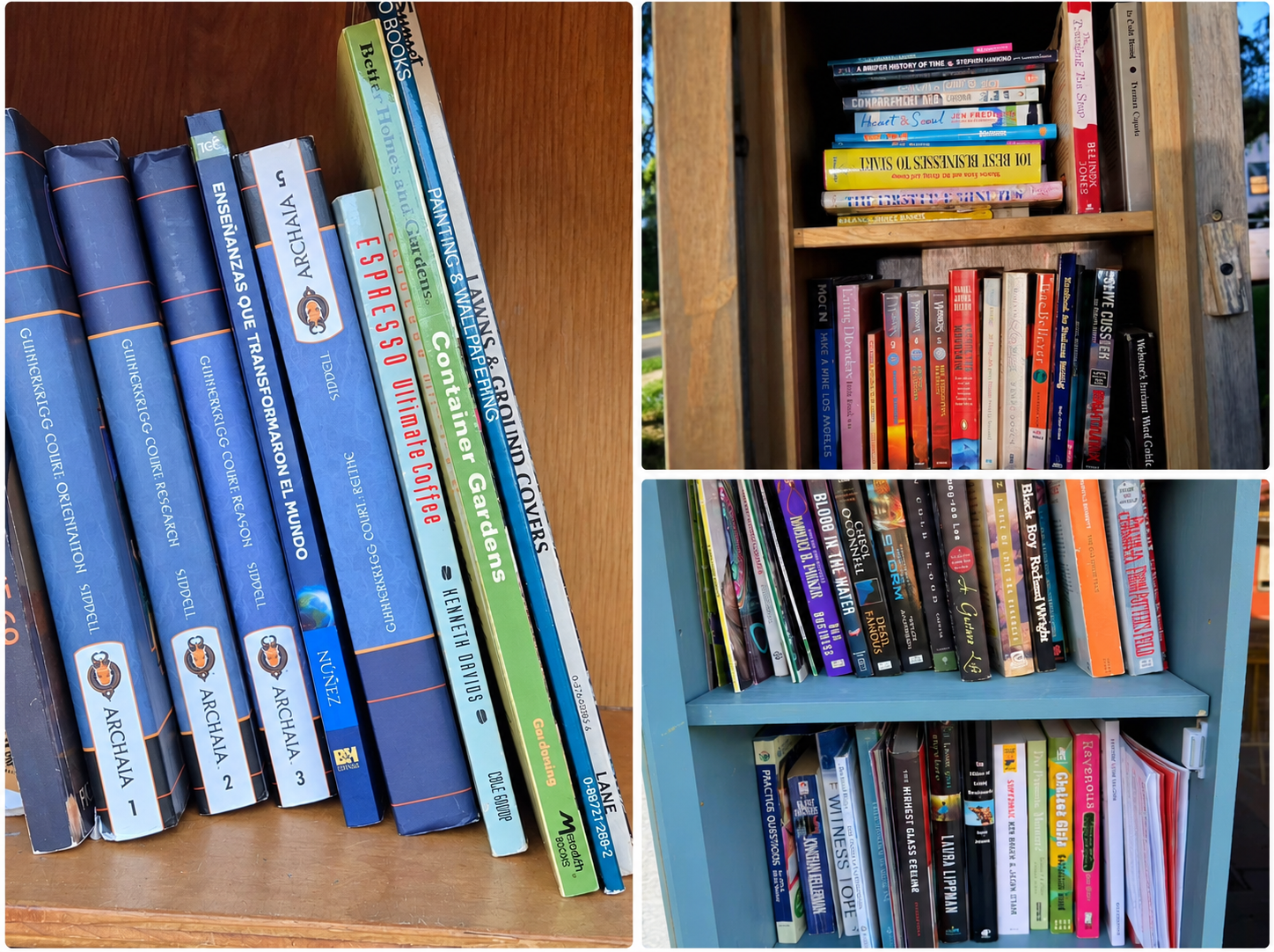 Photograph the books inside