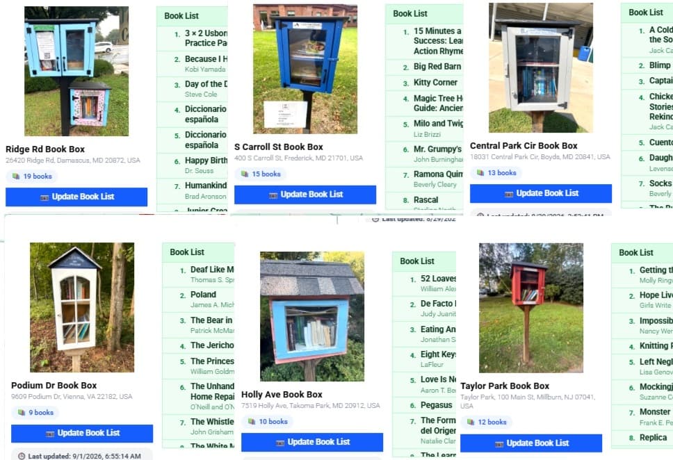 Community Learning Map growing network of book boxes